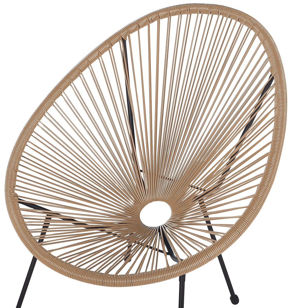 Set tavolo e sedie da balcone spaghetti beige ACAPULCO II Beliani