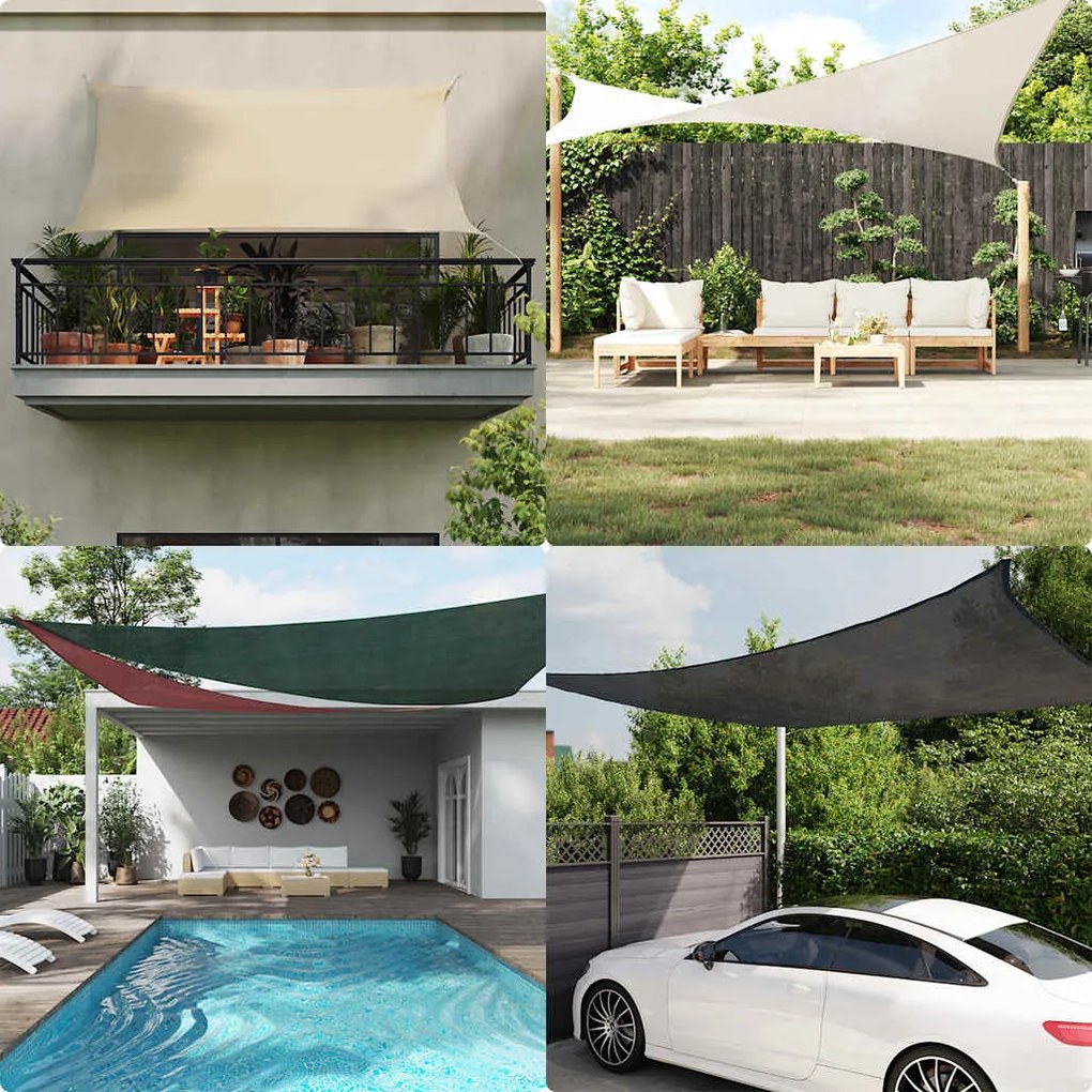 Vela Parasole 160 G/m² Triangolare Giallo 2,5x2,5x3,5 M İn Hdpe /