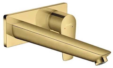 Rubinetto per lavabo getto laminare cristallino Talis E oro pvd lucido HANSGROHE H 11.2 cm