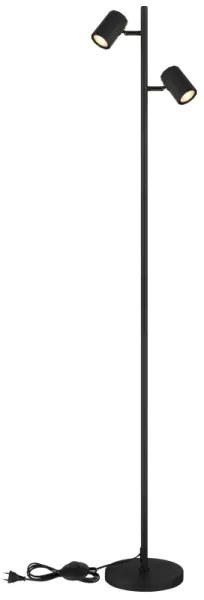 Globo 57918SB - Lampada con piedistallo JAMES 2xGU10/5W/230V nero