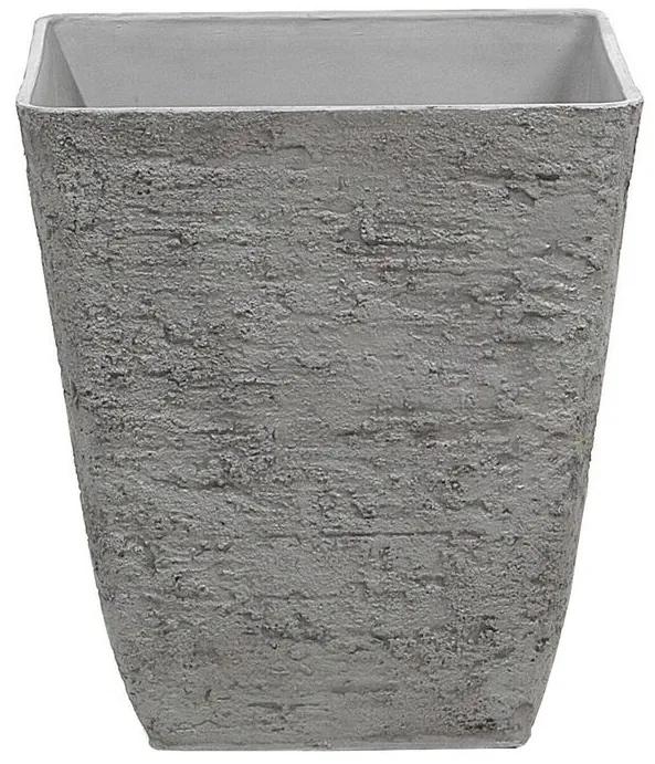 Vaso quadrato per interno ed esterno grigio 39x39x43cm DELOS Beliani