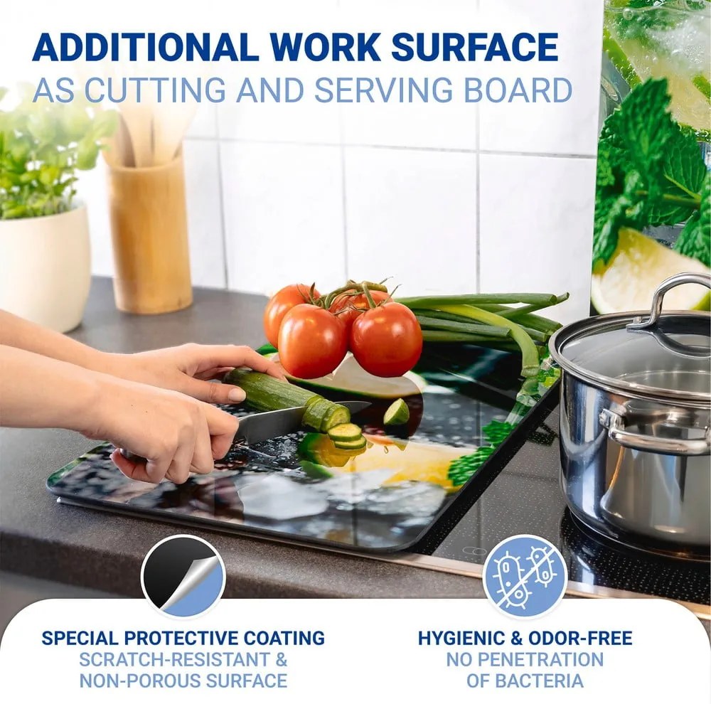Set di 2 cappe da cucina in vetro con, 52 x 30 cm Mojito - Wenko