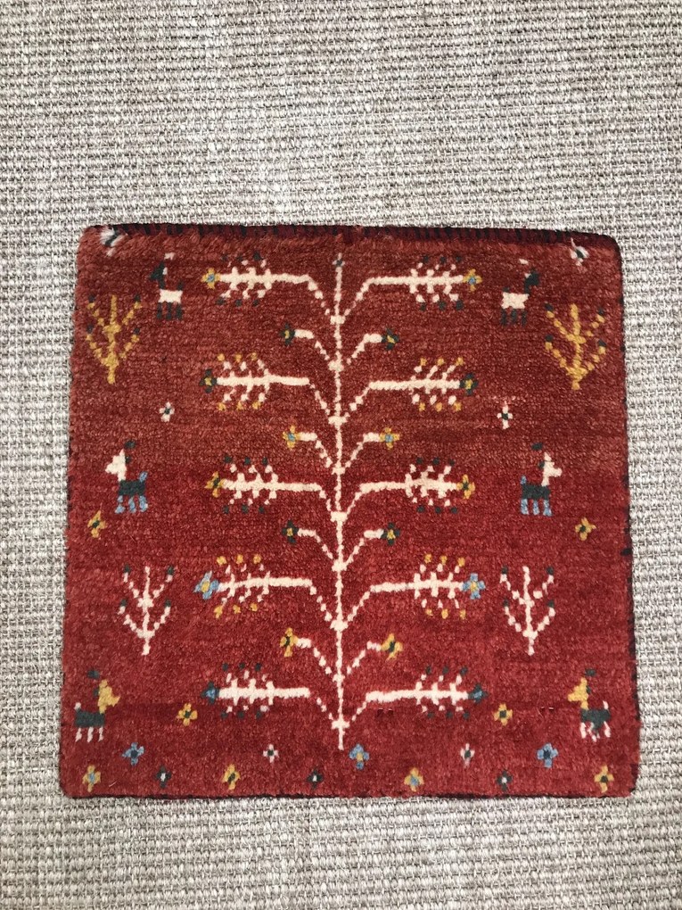 Gabbeh Tappeto persiano 40x40 Rosso (Iran) Annodato A Mano