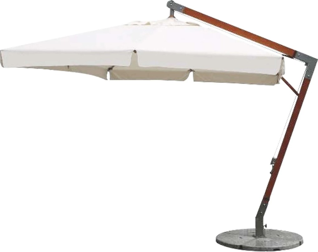 VICTOR - ombrellone da giardino decentrato con palo in legno 3 x 4 con mantovana