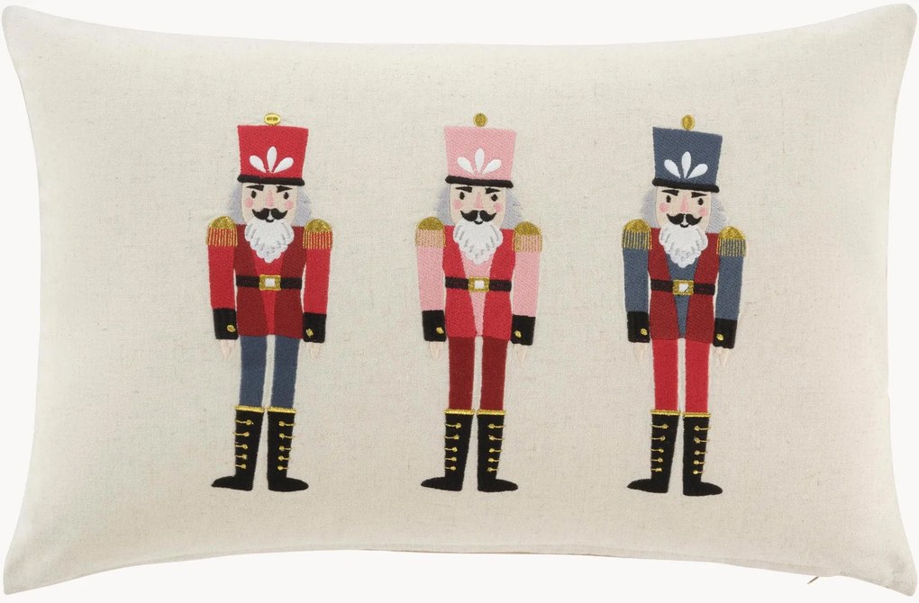 Copricuscino natalizio ricamato Nötknäppare