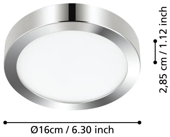 Eglo 900639 - Plafoniera da bagno a LED FUEVA LED/11W/230V IP44 cromata