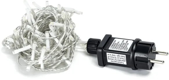 Aigostar - Catena LED da esterno 50 LED, 8 funzioni, 8 m, IP44, bianco caldo