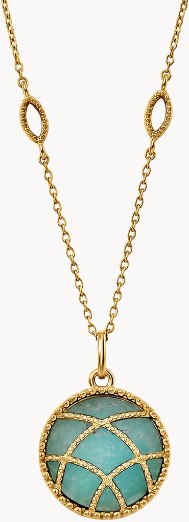 Collana placcata oro con pietre preziose Etienne