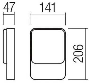 Redo 90129 - Applique LED da esterno COLIN 1xLED/9W/230V IP54