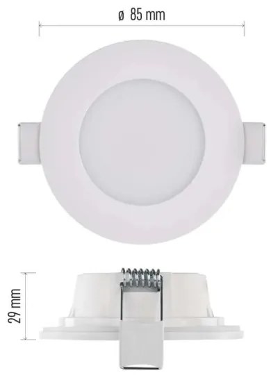 LED lampada da incasso per bagno LORI LED/4,5W/230V IP65 2700/4000K bianco