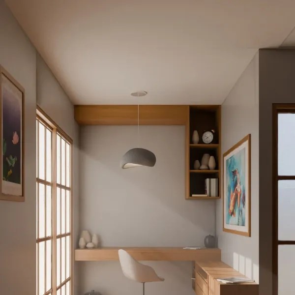 Brilagi - Lampadario sospeso con cavo WABI SABI 1xE27/40W/230V Ø 35 cm grigio