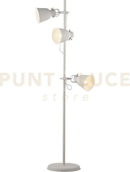 Piantana legend bianca e nickel 3 luci attacco e27 50x166cm