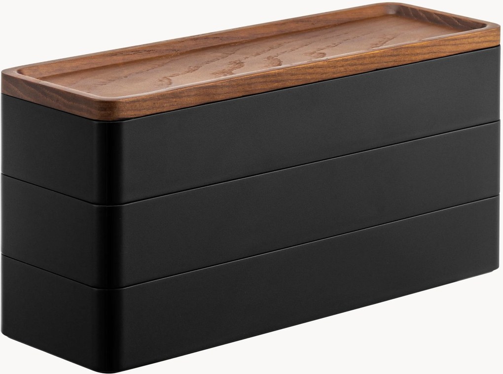 Portagioie con coperchio in legno Rin