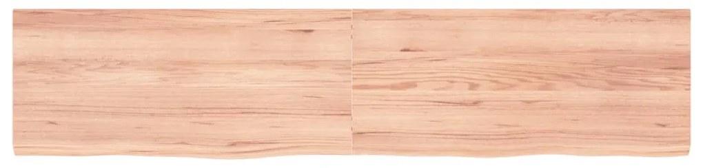 Ripiano muro marrone chiaro 180x40x4cm massello rovere trattato
