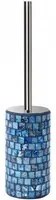 Porta scopino serie crystal in vetro mosaico blu cod 80859