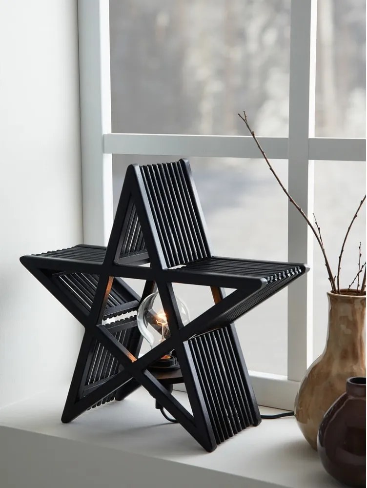 Decorazione luminosa natalizia nera Bamboo - Markslöjd