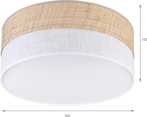Plafoniera LED SIRJA BOHO LED/20W/230V Ø 35 cm beige/bianco