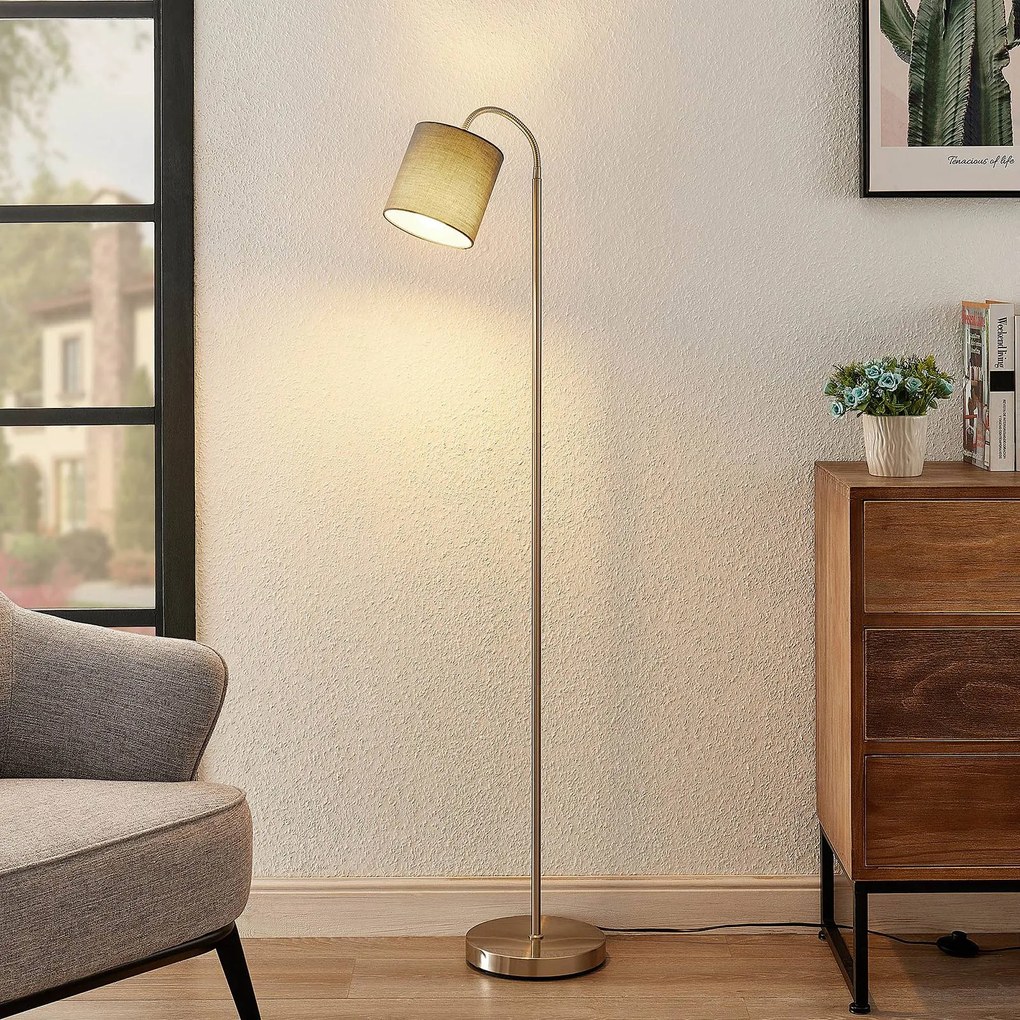 Lindby Manu lampada da terra, 1 luce, grigio