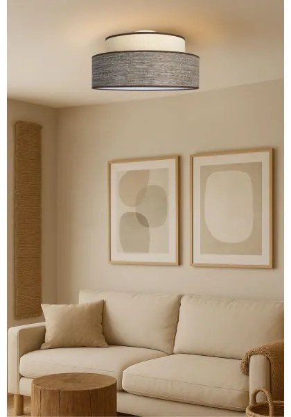 Plafoniera GRACE 1xE27/60W/230V diametro 40 cm color crema/marrone