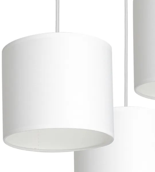Lampadario a sospensione con filo ARDEN 3xE27/60W/230V bianco