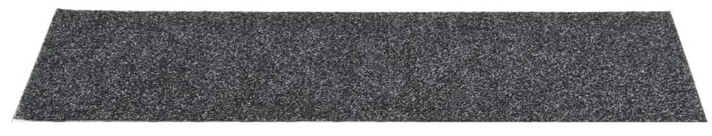 Tappeti Adesivi Rettangolari per Scale 15 pz 76x20 cm Grigio