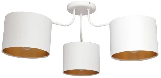 Lampadario a plafone ALBA 3xE27/15W/230V bianco/dorato