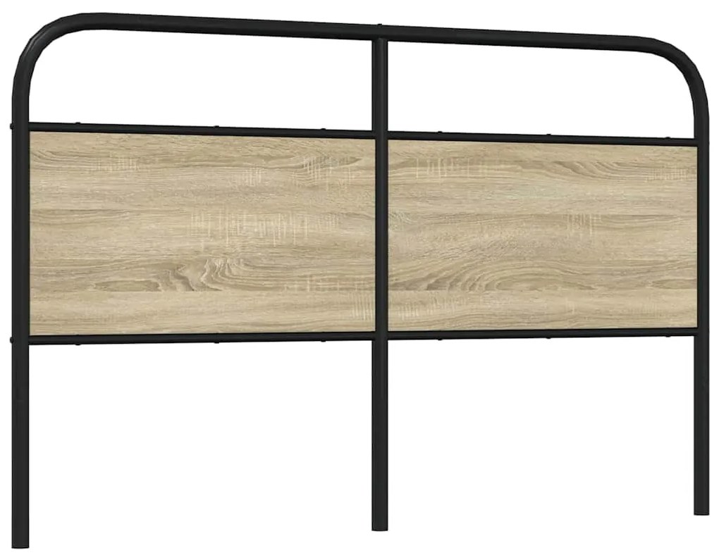 Testiera rovere sonoma 160 cm in acciaio e legno multistrato