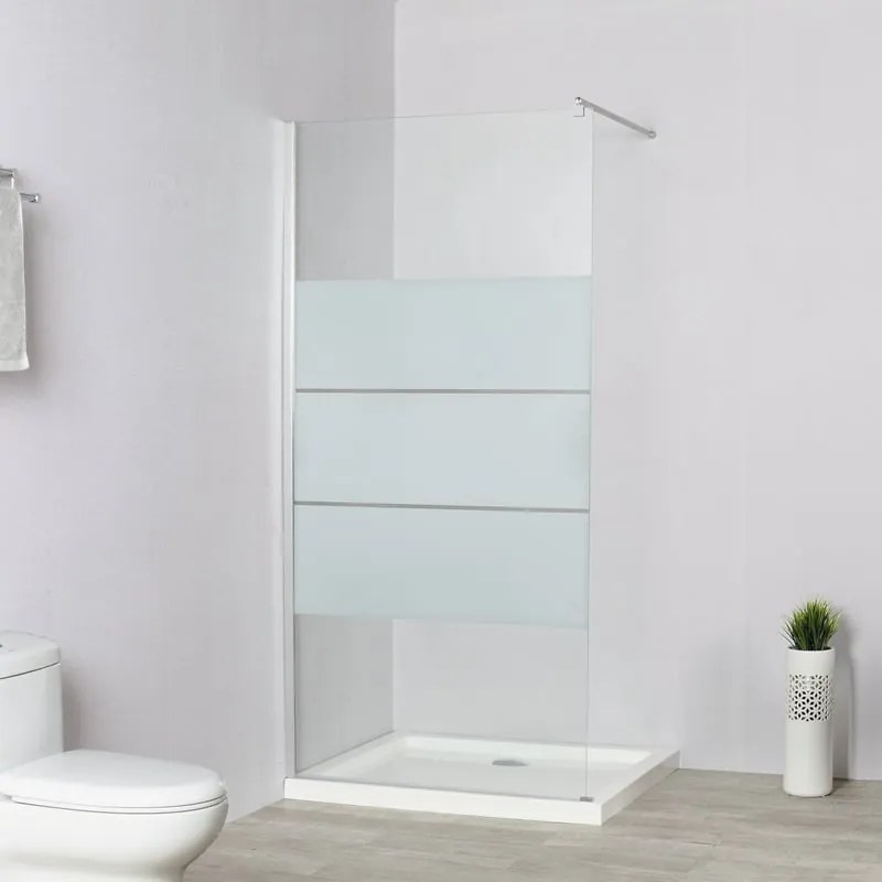 Box doccia walk-in Easy, vetro 6 mm, L 117-118.5 cm x H 195 cm, profilo cromo