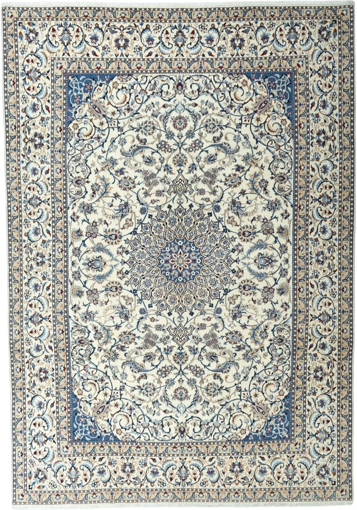 Nain Tappeto persiano 360 x 250 Beige (Iran) Annodato A Mano