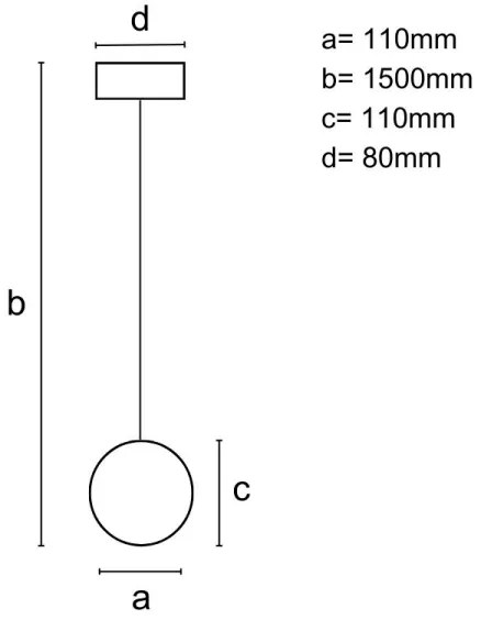 Lampada a sospensione su cavo 1xGU10/10W/230V Ø 11 cm legno massello/frassino