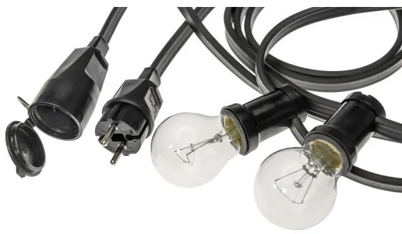 Catena decorativa da esterno GIRLANDA 12 m 10xE27/15W/230V IP44