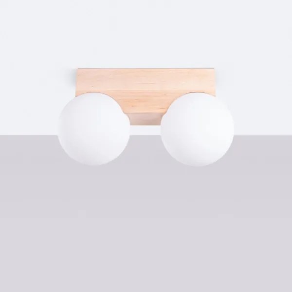 Sollux SL.1683 - Plafoniera BULBO 2xG9/8W/230V faggio/bianco