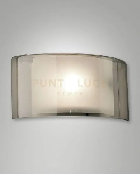 Alide applique fume' in vetro 1 luce attacco e27 ip20