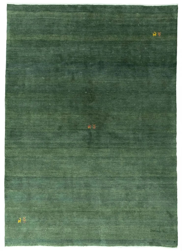 Gabbeh Tappeto 170 x 240 Verde (Iran) Annodato A Mano