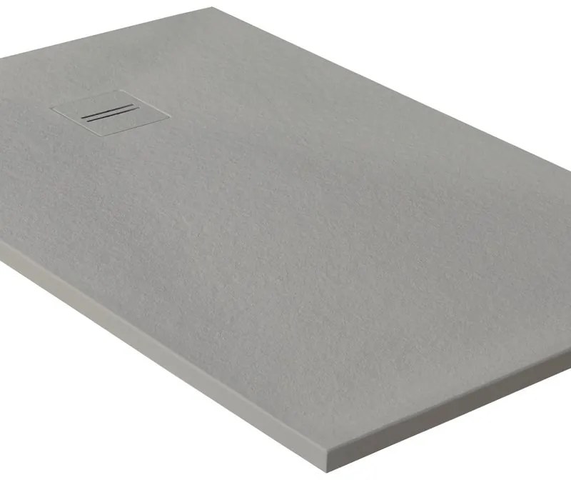 Piatto doccia MOLDCOM COMPOSITES in resina Cosmos Stone grigio L 80 x L 120 x H 3 cm opaco