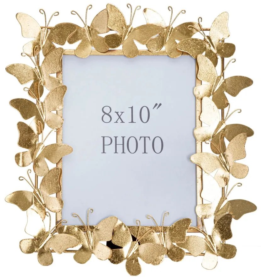 Cornice in metallo color oro 35x38 cm Butterfly - Mauro Ferretti