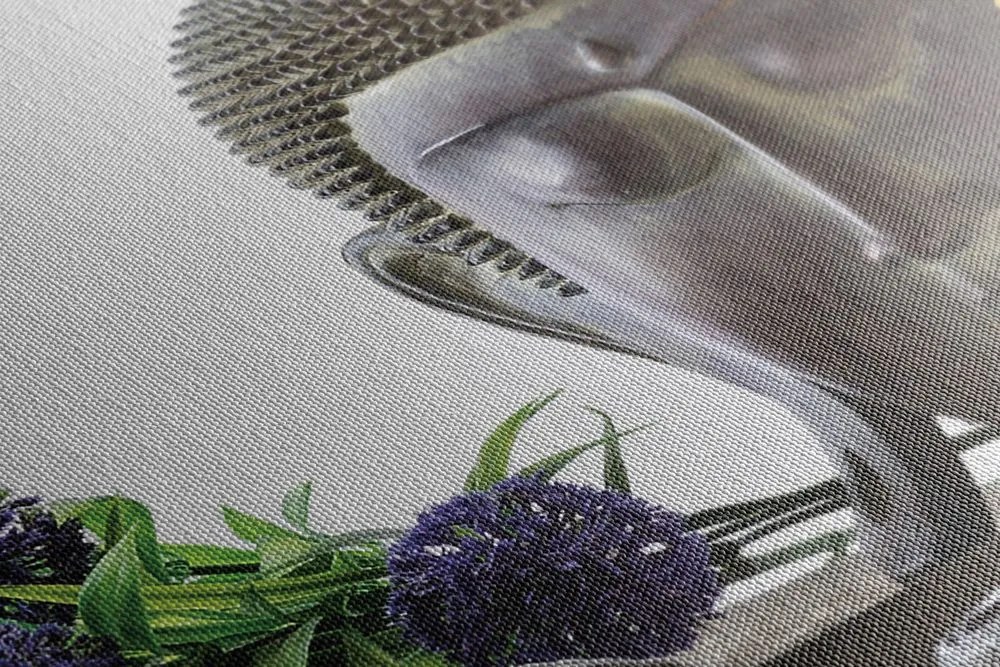 Quadro su tela – Natura morta wellness con Buddha