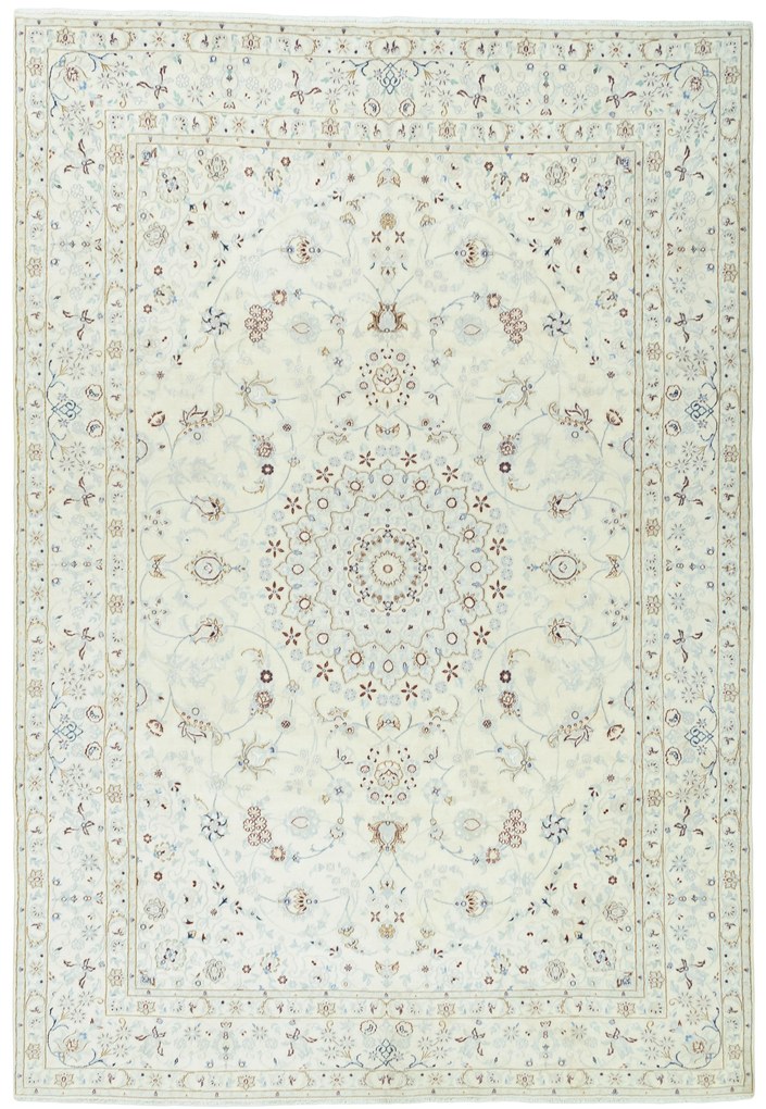 Nain Tappeto 250x360 Beige (Iran) Annodato A Mano