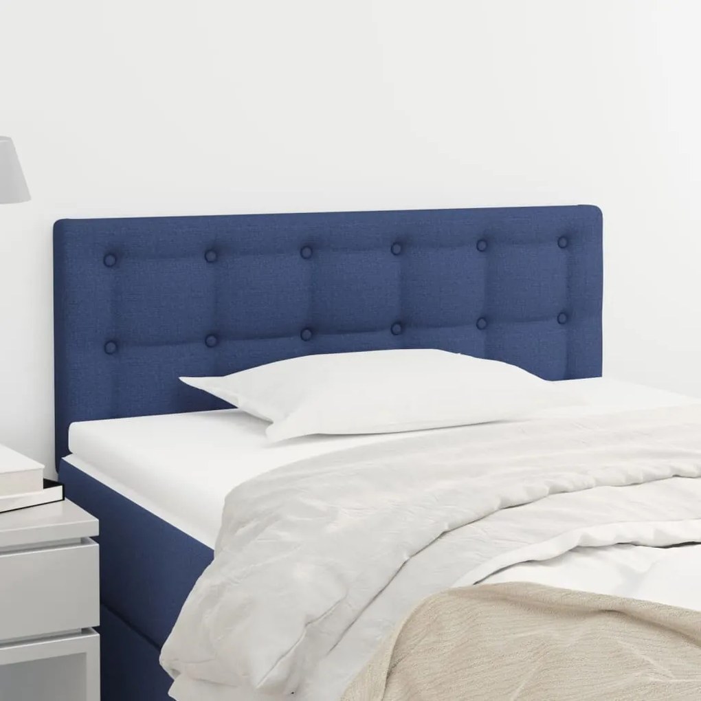 Testiera Blu 80x5x78/88 Cm İn Tessuto /