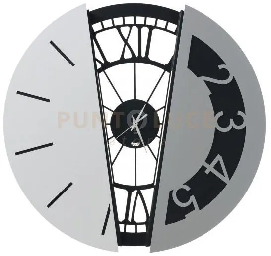Orologio da parete di design composto metamorphosi nero, bianco mar...