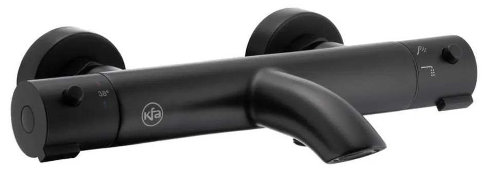KFA Armatura 5734-010-81 - Miscelatore vasca termostatico MOZA nero opaco