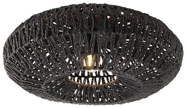 Plafoniera retrò nera 50 cm - Lina