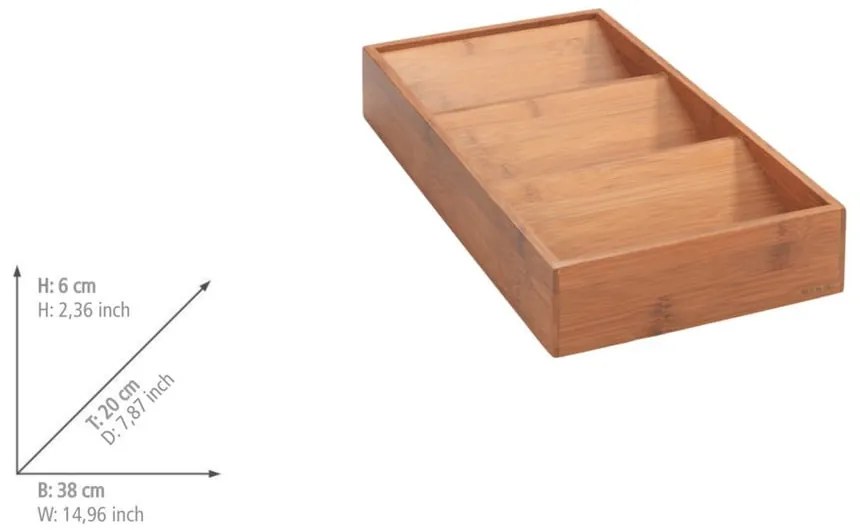 Organizzatore in bambù per spezie - Wenko