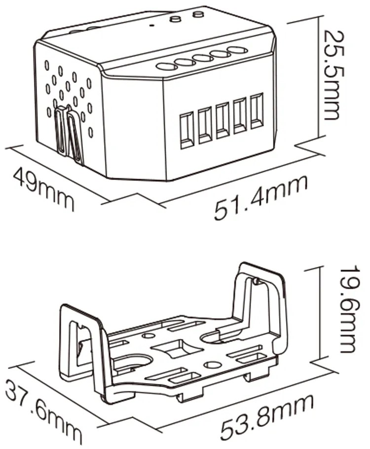 Dimmer da Pulsante Push e Telecomando TRIAC 230Vac 300W RF
