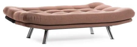 Divano letto 2 posti BINA, marrone chiaro