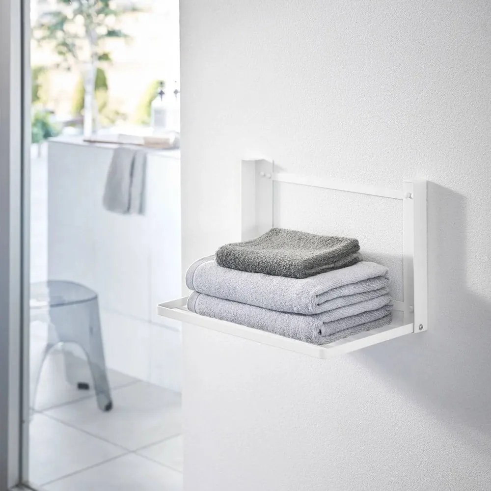 Mensola da bagno da parete bianco opaco in acciaio Tower – YAMAZAKI