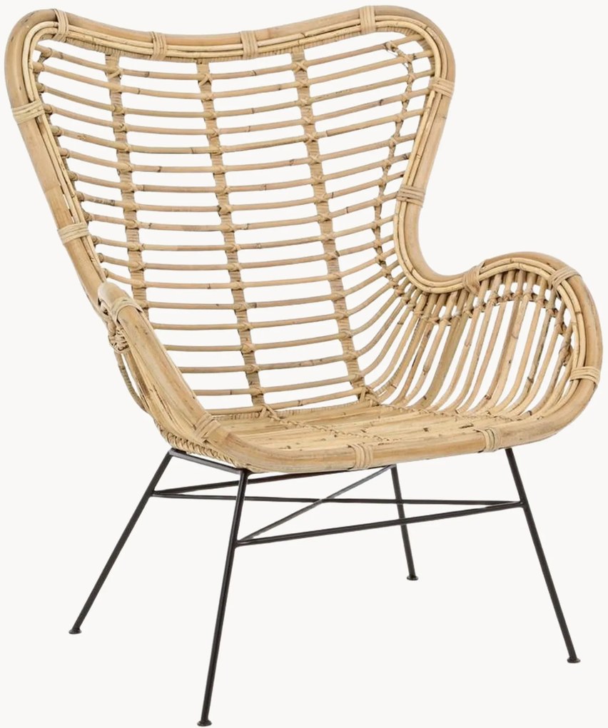 Set di 4 sedie in rattan Casilda