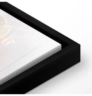 Quadro Magnolia Reflection (1 Part) Narrow In cornice nera di legno 90x30