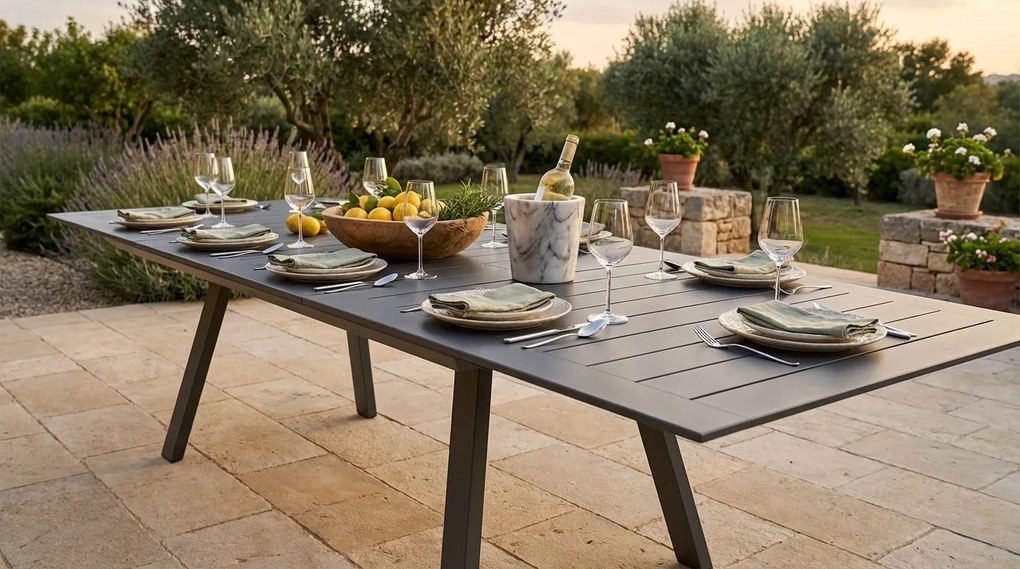 SPLENDOR - tavolo da giardino allungabile in alluminio