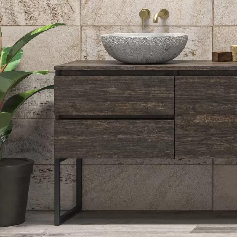 Mobile bagno a terra 180 cm con 5 cassetti SP-180P5 - KAMALU